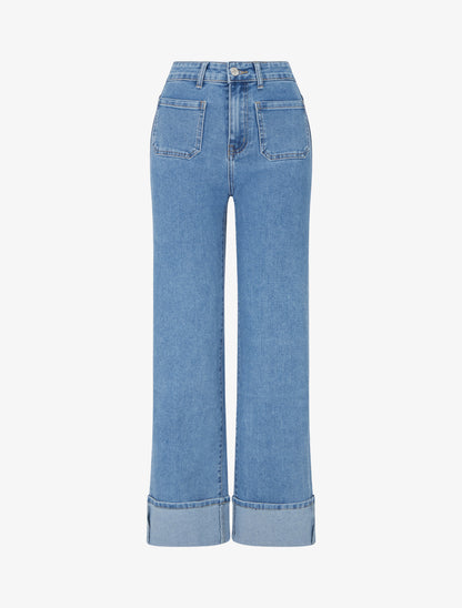 Jean push up à 4 poches - Bleu - 1