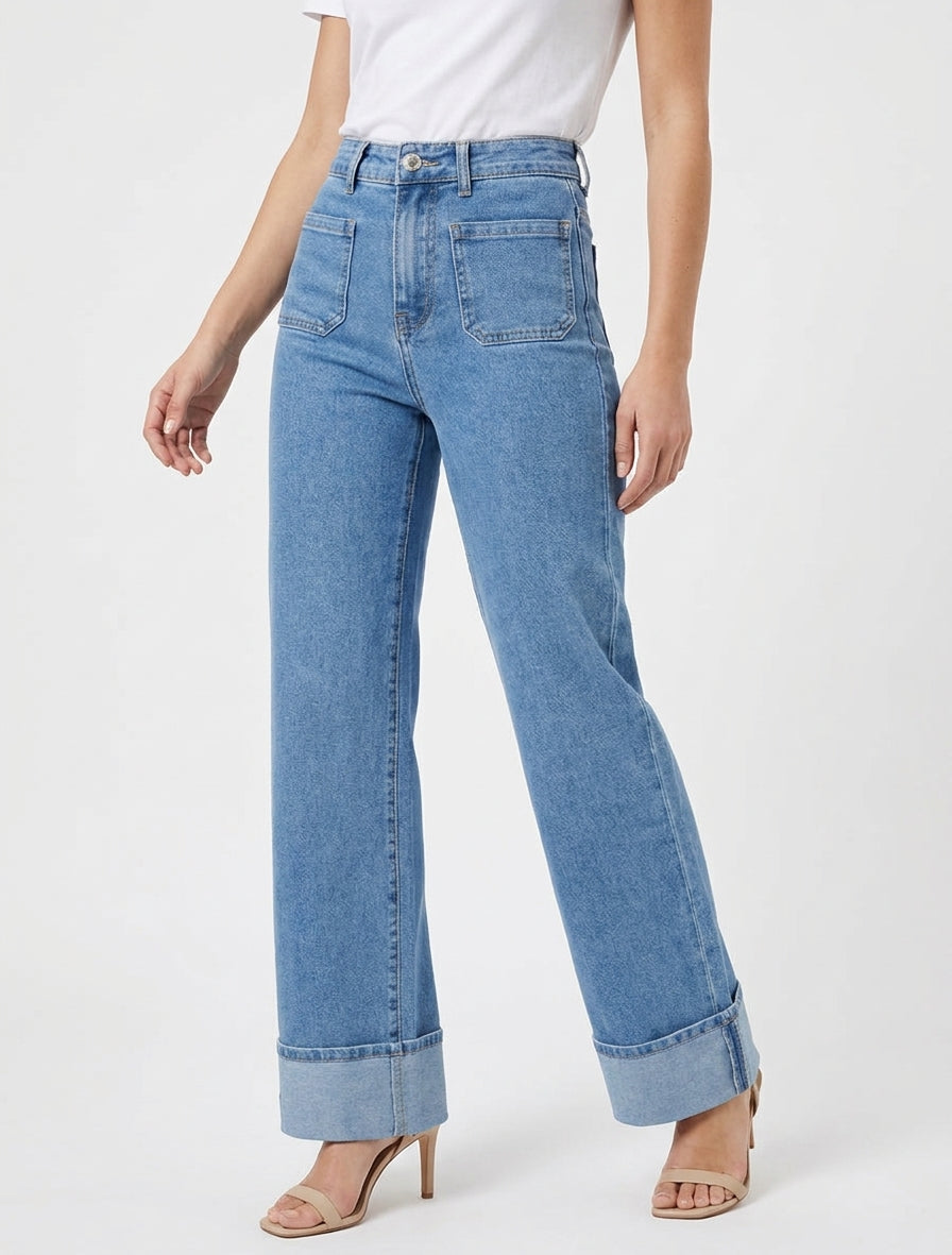 Jean push up a 4 tasche - Blu