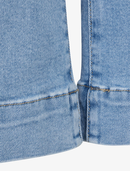 Jean taille standard délavé coupe droite - Bleu - 3