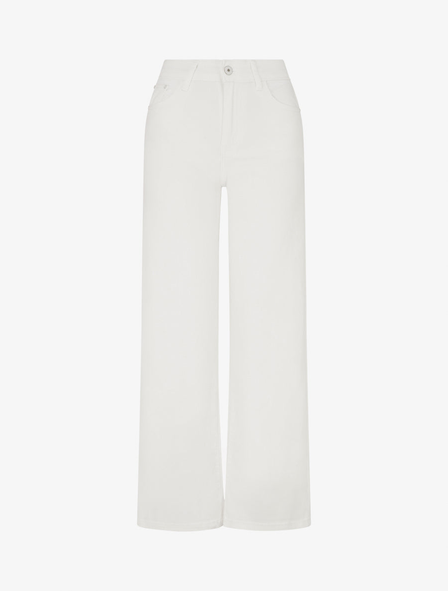 Jean wide leg taille haute - Écru - 1