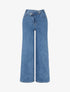 Jean standard à boutons diagonaux coupe droite - Bleu - 1