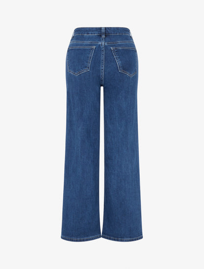 Jean wide leg imprimé étoiles - Bleu - 2