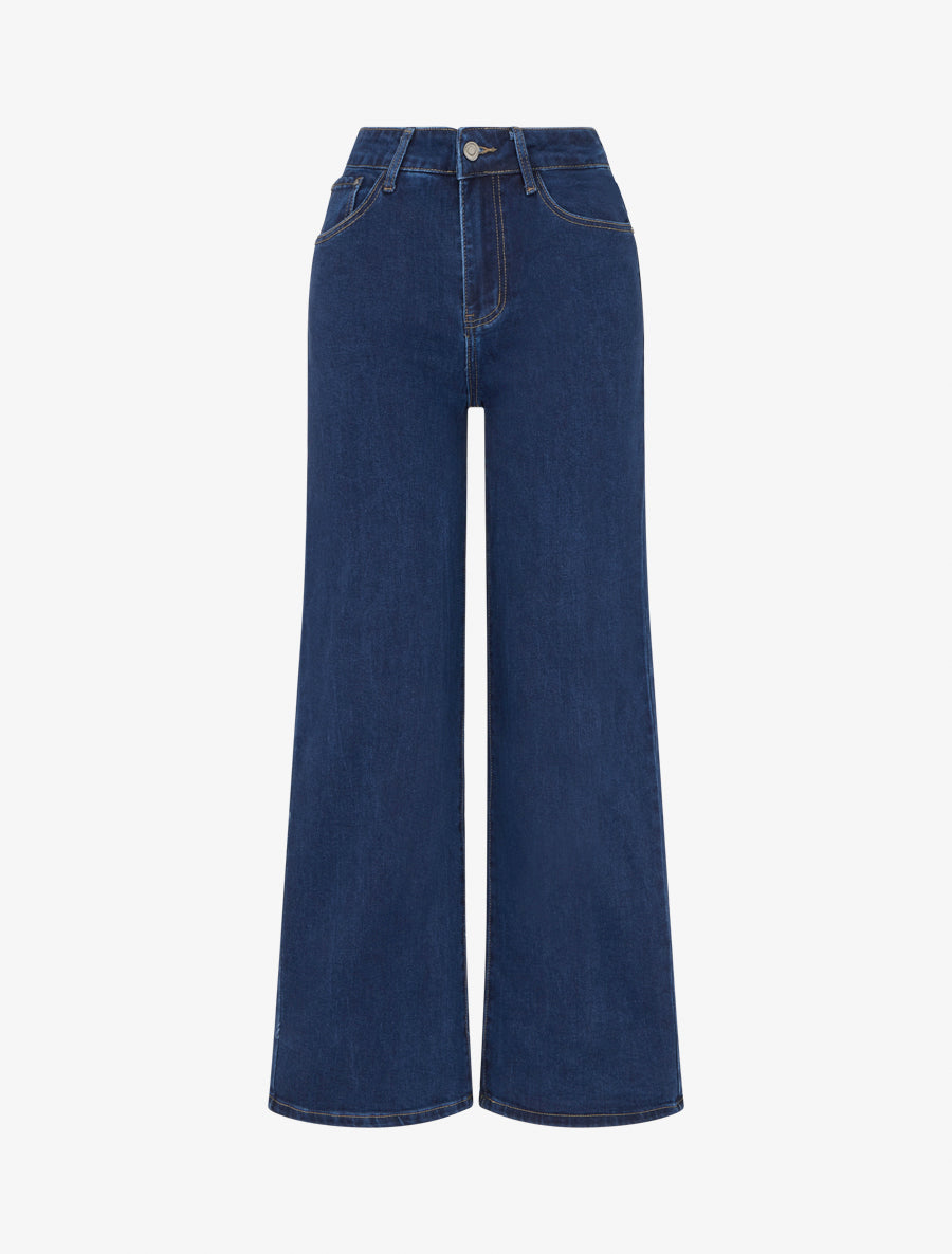 Jean standard wide leg - Bleu - 1