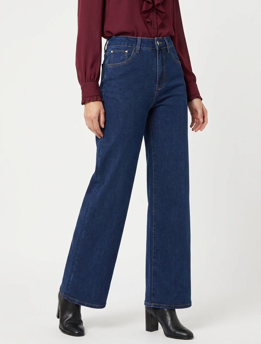 Jean a gamba larga standard - Blu