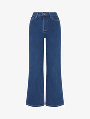 Jean ample taille haute - Bleu brut - 1
