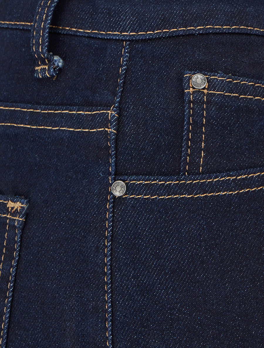 Jean taille haute coupe mom - Bleu brut - 3