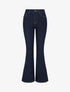Jean flare push-up taille haute - Bleu brut - 1