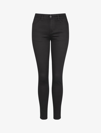 Jean slim à détails strass - Noir - 4