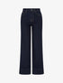Jean taille haute coupe wide leg - Bleu brut - 1