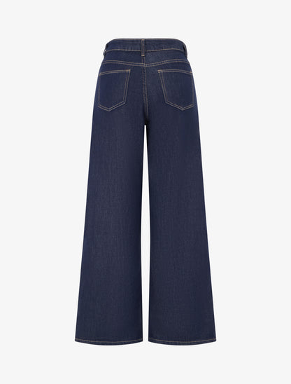 Jean wide leg grande taille - Bleu brut - 2