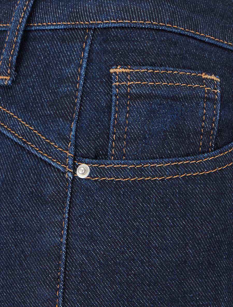 Jean flare stretch à taille haute - Bleu brut - 3