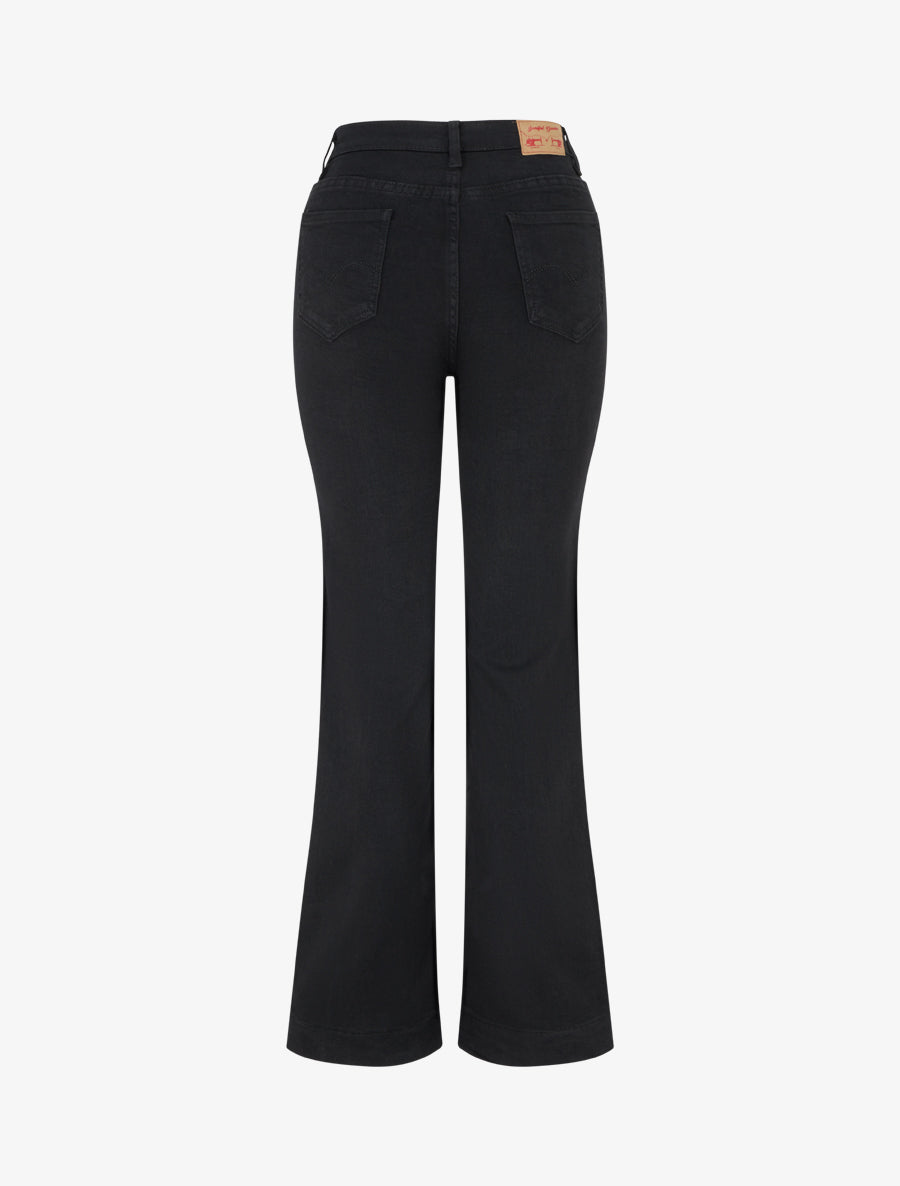 Jean droit taille haute - Noir - 2