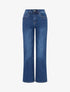 Jean wide leg délavé - Bleu denim - 1