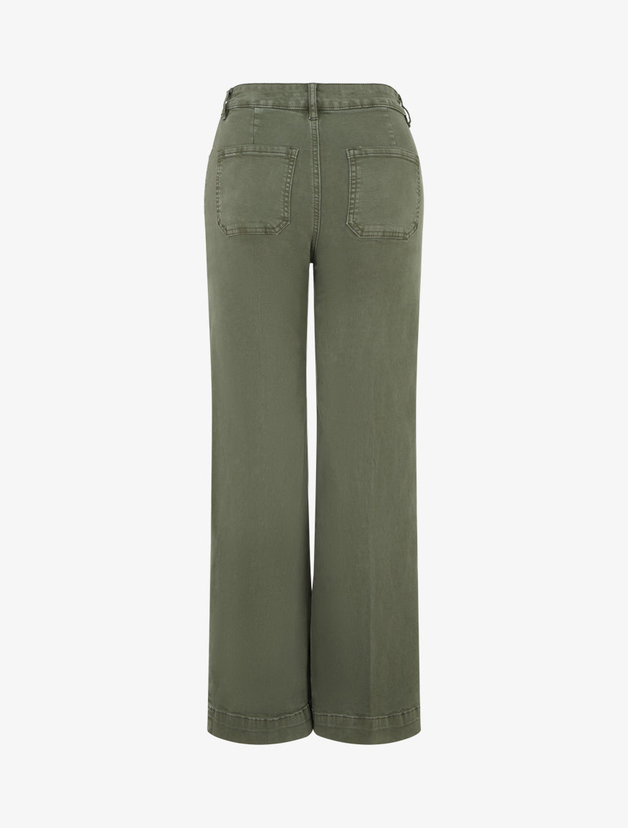 Jean uni wide leg - Kaki - 2