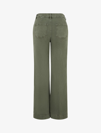 Jean uni wide leg - Kaki - 2