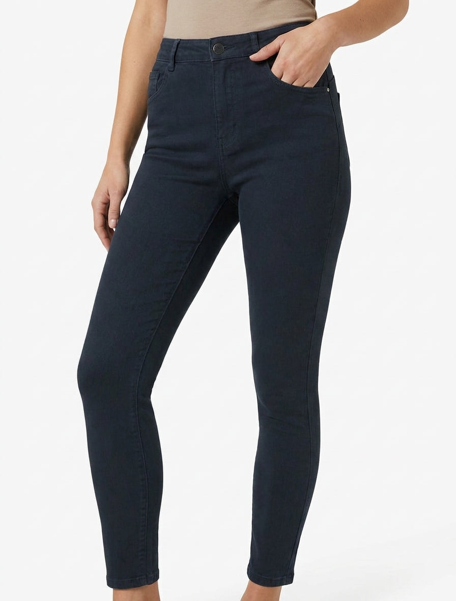 Jeans a sigaretta a vita alta - Blu notte