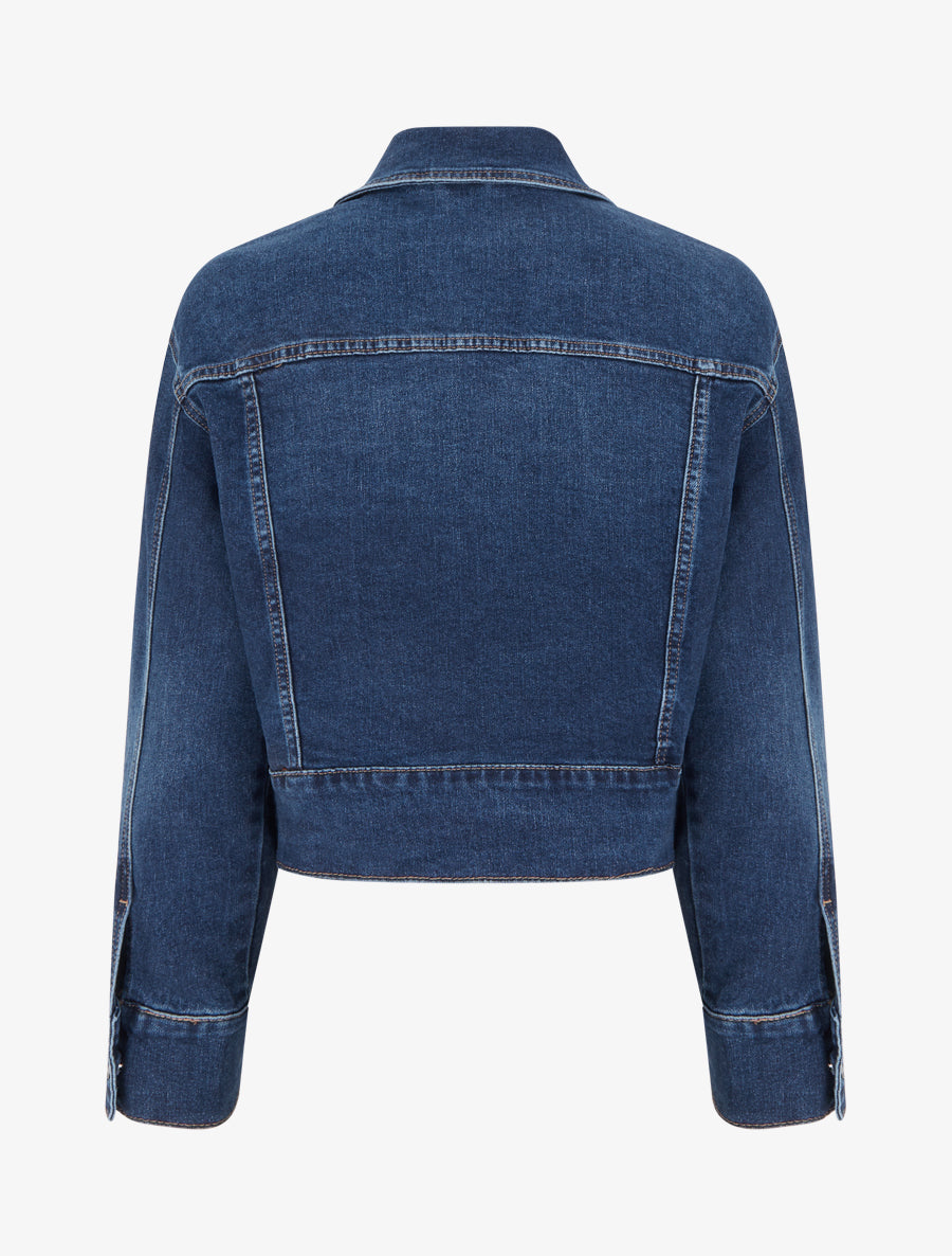 Veste en jean droite - Bleu - 2
