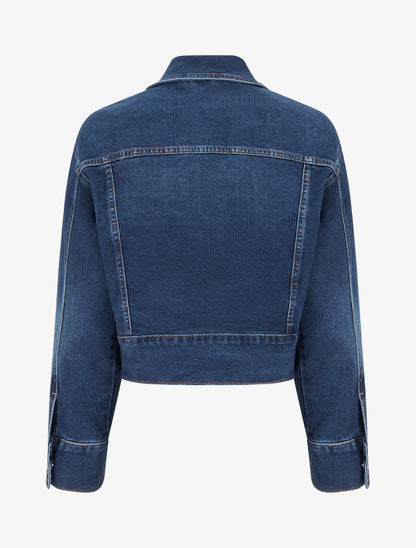 Veste en jean droite - Bleu - 2