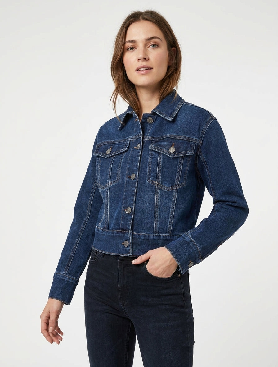 Giacca di jeans dritta - Blu