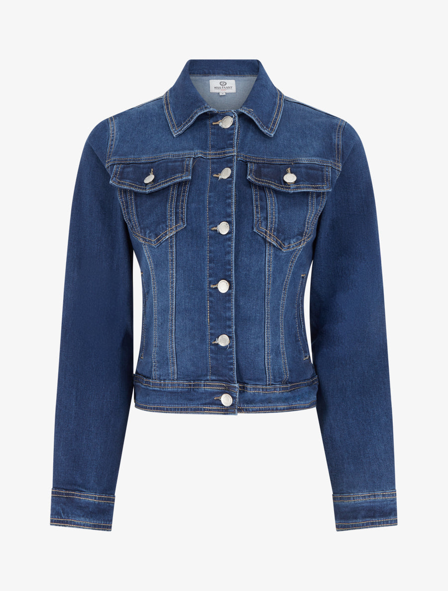 Giacca di jeans aderente - Blu