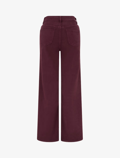 Jean uni wide leg - Lie de vin - 2
