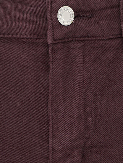 Jean uni wide leg - Prune - 3