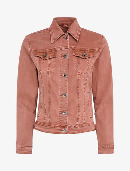 Veste en jean stretch - Vieux rose - 4