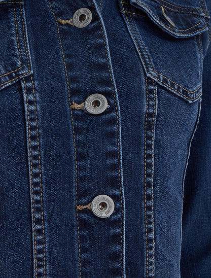 Veste en jean ajustée - Bleu - 3