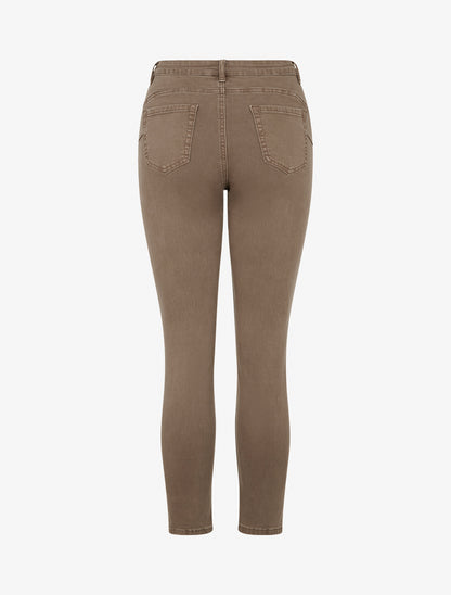 Jean uni coupe skinny - Taupe foncé - 2