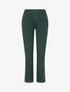 Jean slim uni taille haute - Vert foncé - 1