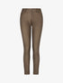 Pantalon slim en simili effet enduit - Bronze - 1