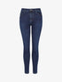 Jean slim stretch à taille haute - Bleu denim - 1