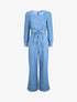 Combinaison en jean coupe flare - Bleu denim - 4