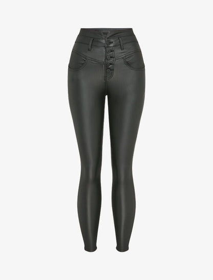 Jean skinny enduit - Noir - 4