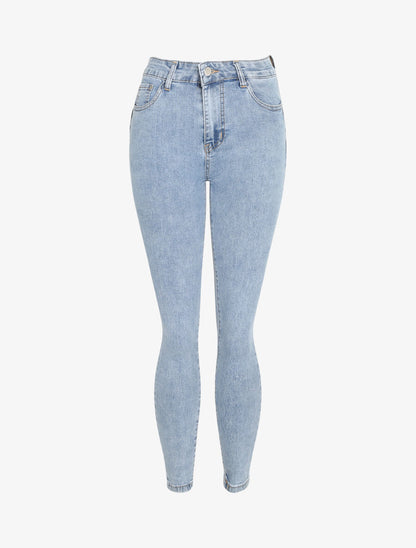 Jeans push up coupe slim - Bleu clair - 1