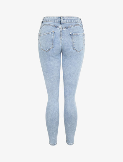 Jeans push up coupe slim - Bleu clair - 2