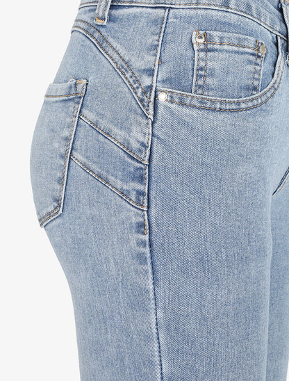Jeans push up coupe slim - Bleu clair - 3