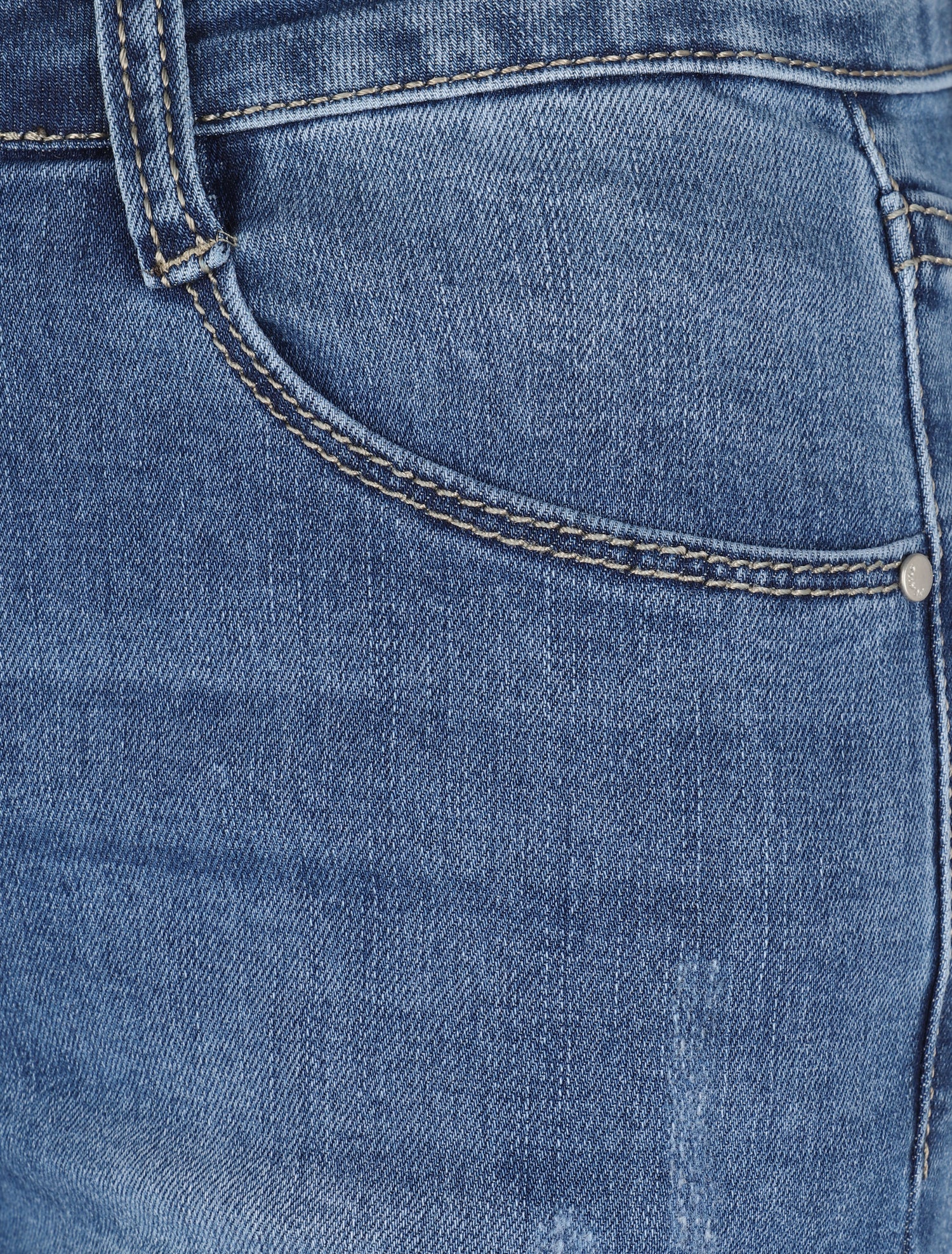 Jean skinny à bords griffés - Bleu - 3