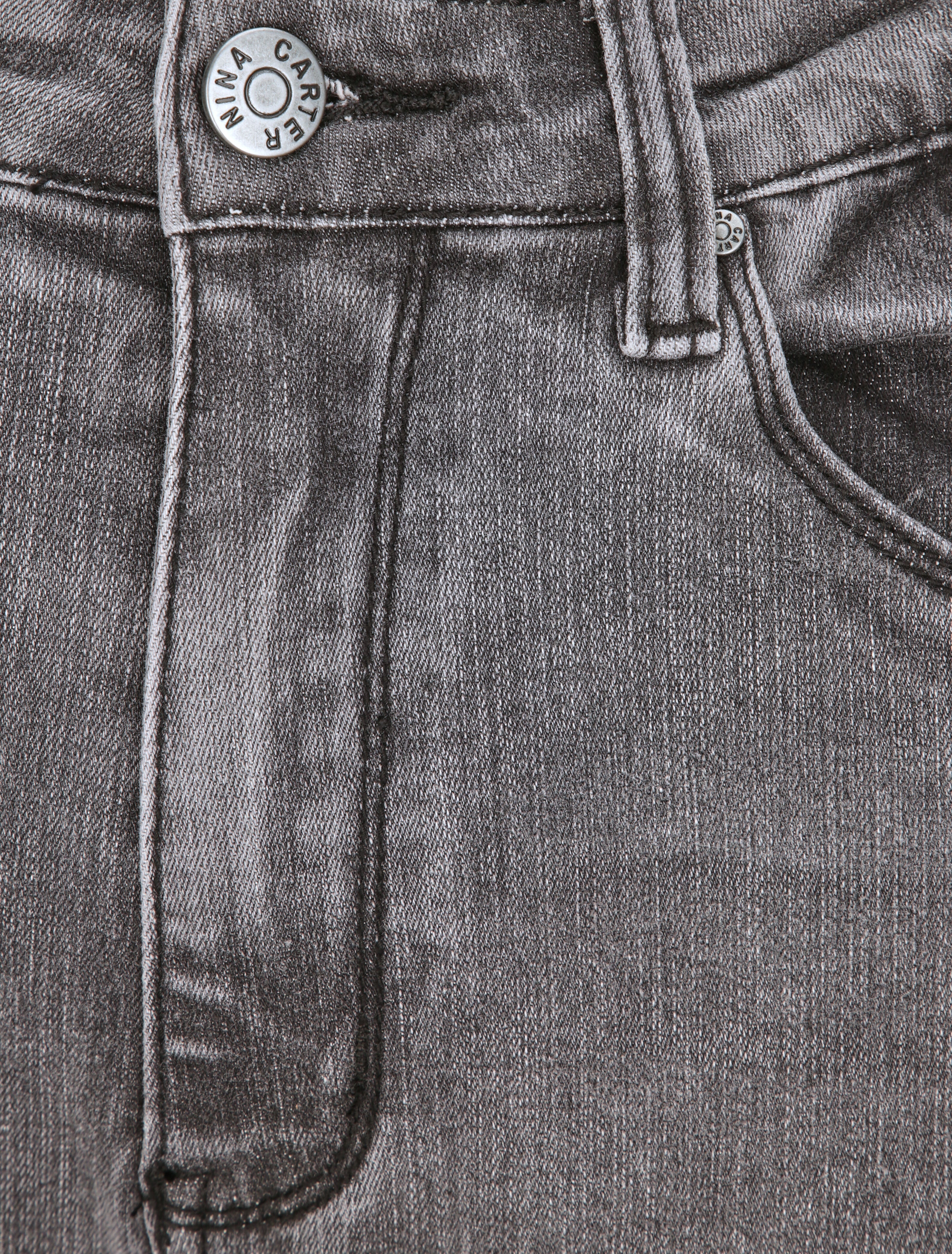 Jean grande taille slim à taille haute - Gris - 3