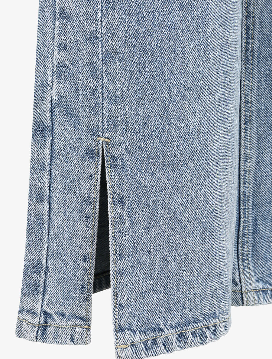 Jean ample à bords fendu - Bleu denim - 3
