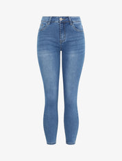 Jean skinny stretch à taille haute - Bleu denim - 1