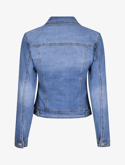 Giacca di jeans dritta délavé - Blu chiaro