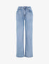 Jean large droit taille haute - Bleu denim - 1