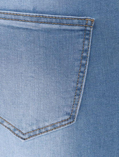 Jean slim taille standard élastiquée - Bleu - 3