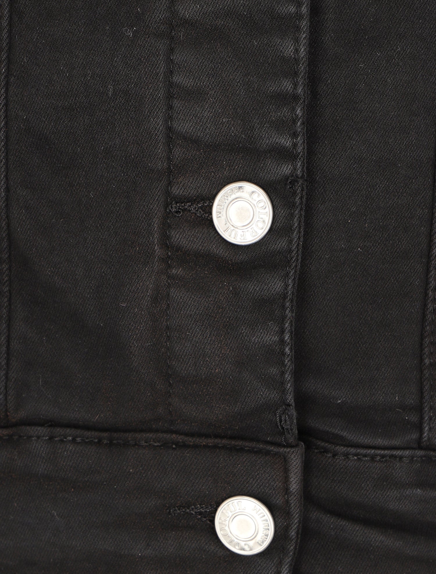Veste en jean coupe droite - Noir - 3