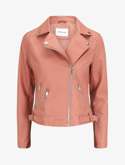 Perfecto en simili à sangles - Rose - 3