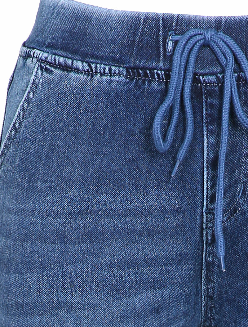 Jogpant basique en jean - Bleu - 3