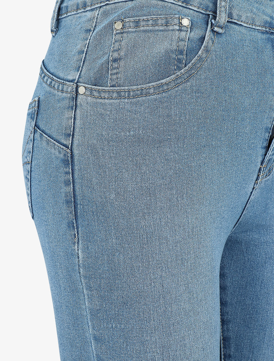 Jean slim à taille haute - Bleu denim - 3