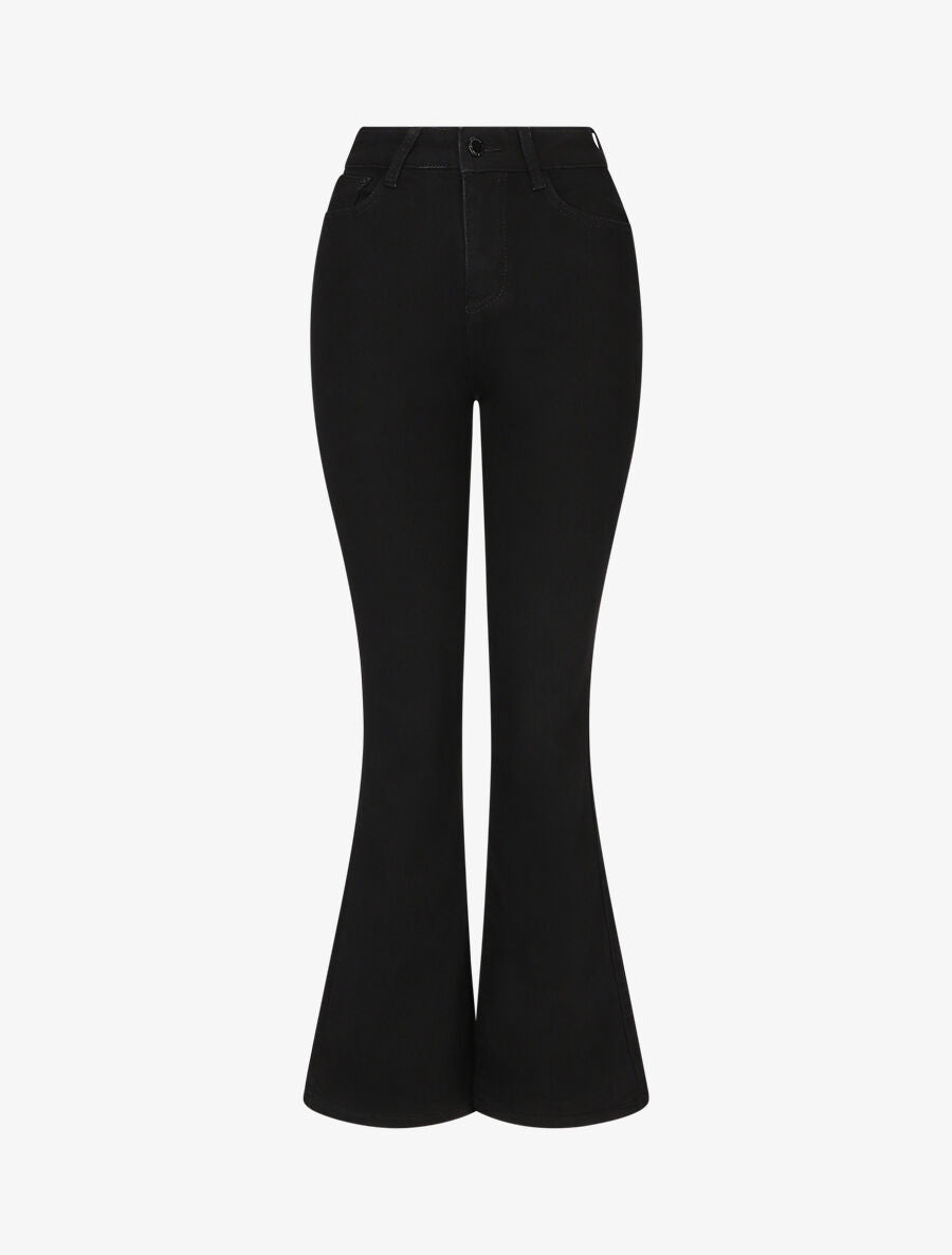 Jean strech coupe flare - Noir - 1