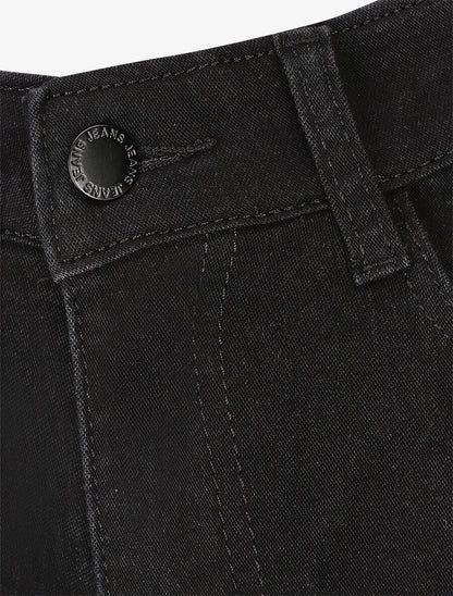 Jean strech coupe flare - Noir - 3
